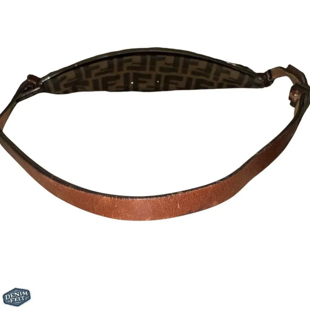 FENDI Women’s Brown/Black Zucca Canvas‎ Shoulder Bag/Purse